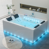 Vaskë luksoze ( SET), pompë uji, (1.5 HP), 4 jastëkë, Air Bubble (350W), ngrohës ( 2KW), dritë nënujore, kullues  Dimensionet 180x120x58cm